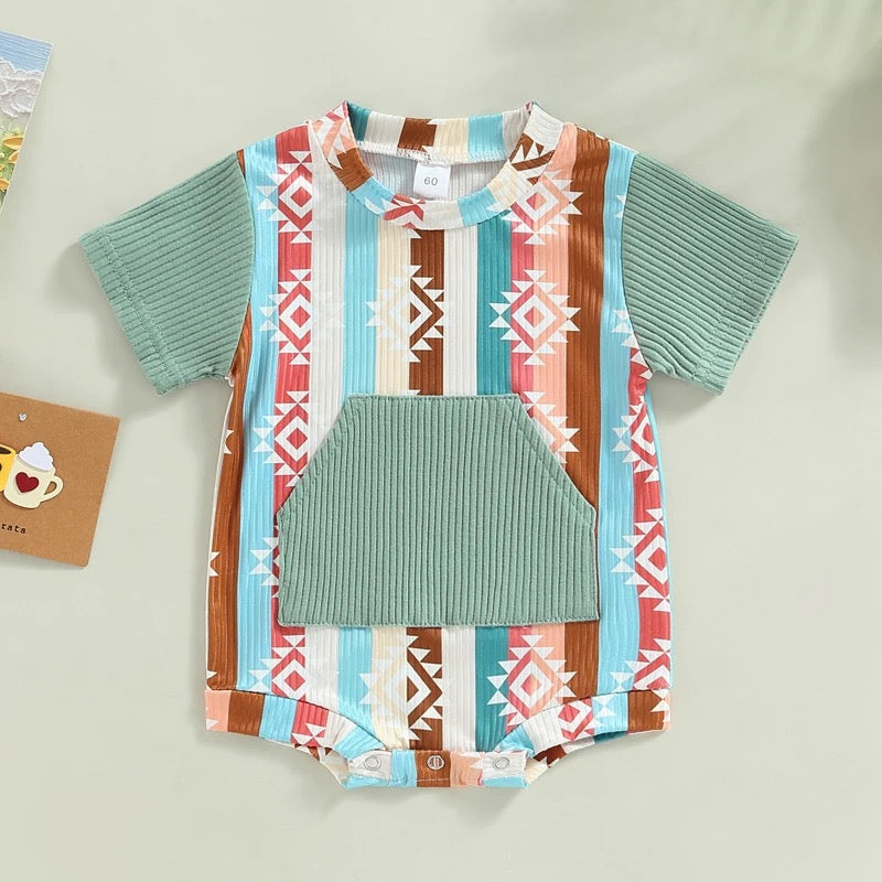 Aztec Bodysuit | Western Bodysuit | Baby Boy Clothes | Western Shirt |