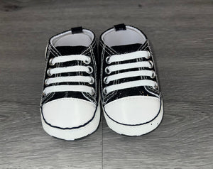 Black Glitter Baby Shoes