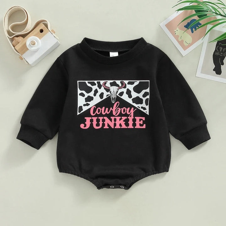 Load image into Gallery viewer, Cowboy Junkie Bodysuit | Western Bodysuit | Baby Girl Clothes
