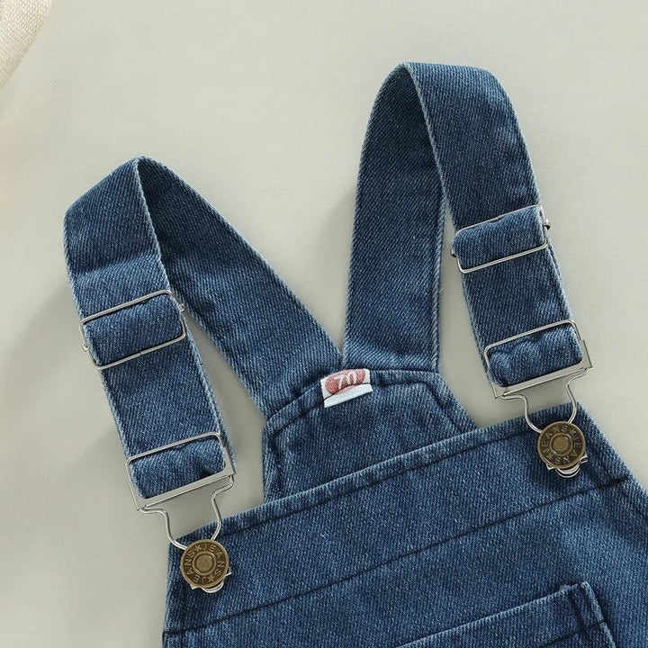 Load image into Gallery viewer, Infant Denim Overalls Button Closure | Baby Clothes | Baby Overalls