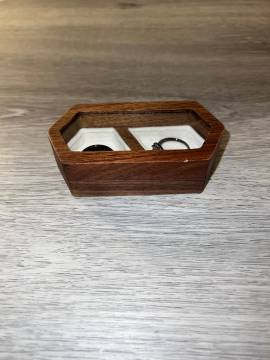 Load image into Gallery viewer, Wood Wedding Ring Box