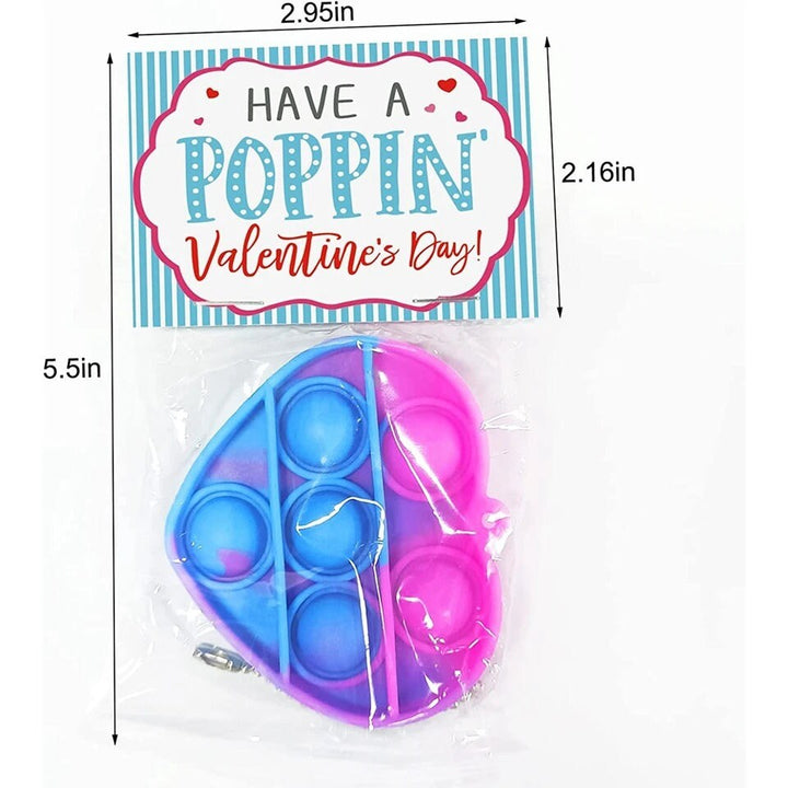 Load image into Gallery viewer, Heart Pop It Valentines Day Keychains