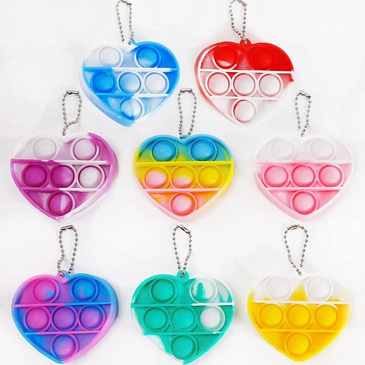 Load image into Gallery viewer, Heart Pop It Valentines Day Keychains