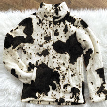 Load image into Gallery viewer, Black Cow Print Pullover Jacket