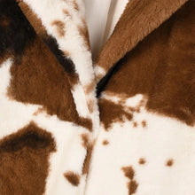 Load image into Gallery viewer, Brown Button Up Cow Print Jackat